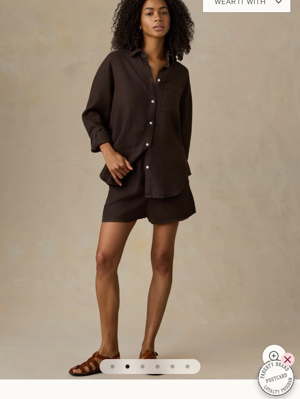 Faherty Women Laguna Linen Shirt SMALL NWT